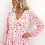 AMANDA L/S LONG DRESS