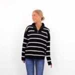 NEW TESSA STRIPE HALF ZIP KNIT