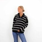 NEW TESSA STRIPE HALF ZIP KNIT