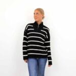 NEW TESSA STRIPE HALF ZIP KNIT