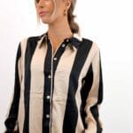 VICTORIA LS LOOSE SATIN SHIRT