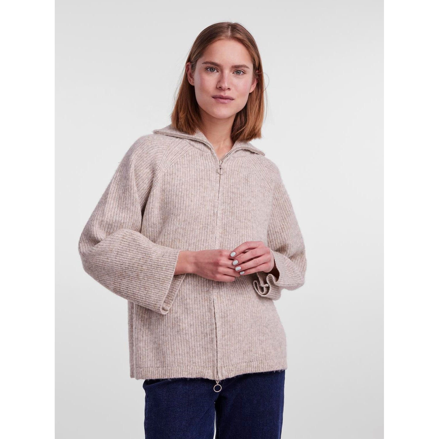 JADE LS HIGH NECK KNIT CARDIGAN