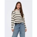 NEW TESSA STRIPE HALF ZIP KNIT