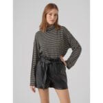 FIONA LS ROLL NECK SHORT TOP
