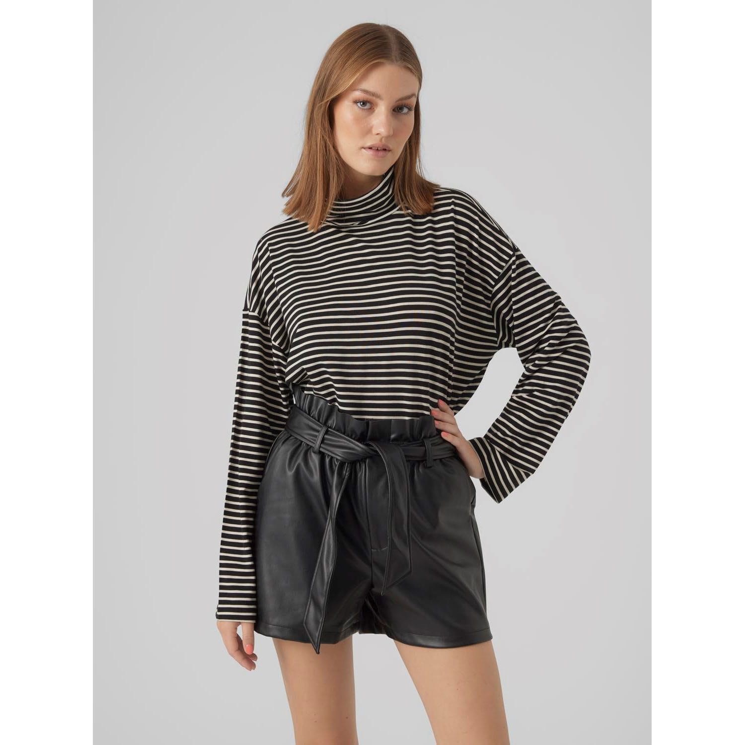 FIONA LS ROLL NECK SHORT TOP