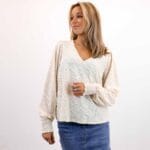 ANGIE L/S ZEBRA TOP