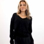 LEILANI L/S V-NECK PULLOVER
