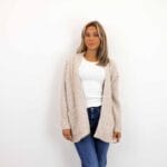 COZY LIFE LS OPEN CABLE CARDIGAN