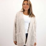 COZY LIFE LS OPEN CABLE CARDIGAN
