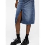 HARLOW MIDI DENIM SKIRT