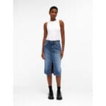 HARLOW MIDI DENIM SKIRT