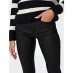 BLUSH MID FLARED COATED PANT