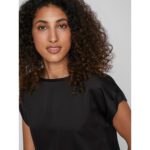 VIELLETTE S/S SATIN TOP