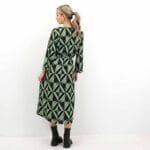 PIPER 7/8 O-NECK TIE MIDI DRESS