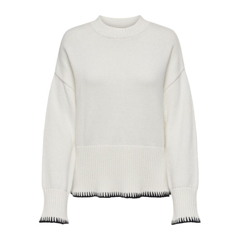 ONLY Onlcozy Pull Tricot Femme Manches Longues - Col Rond Confortable