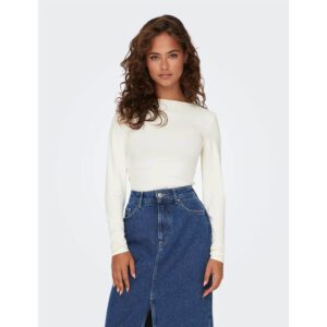 ONLEA L/S 2-WAY DEEP NECK TOP NOOS