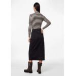 JESSICA HW MIDI DENIM SKIRT