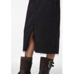 JESSICA HW MIDI DENIM SKIRT