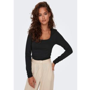 ONLEA L/S 2-WAY DEEP NECK TOP NOOS