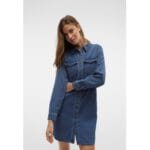 JENNIE LS SHORT DENIM DRESS