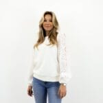 SIF L/S LACE SLEEVE SWEAT