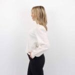 ELANOR L/S WOVEN SLEEVE TOP