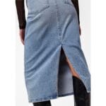 BELLA MW LONG DENIM SKIRT