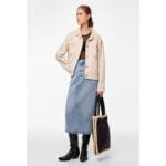 BELLA MW LONG DENIM SKIRT