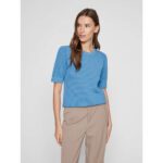 VIDALO O-NECK SS KNIT TOP