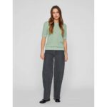 VIDALO O-NECK SS KNIT TOP