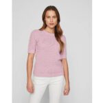 VIDALO O-NECK SS KNIT TOP
