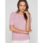 VIDALO O-NECK SS KNIT TOP