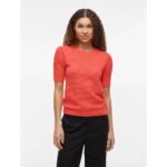 VIDALO O-NECK SS KNIT TOP