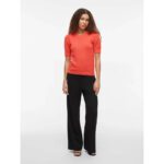 VIDALO O-NECK SS KNIT TOP