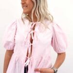 ELLY 2/4 BOW DETAIL TOP