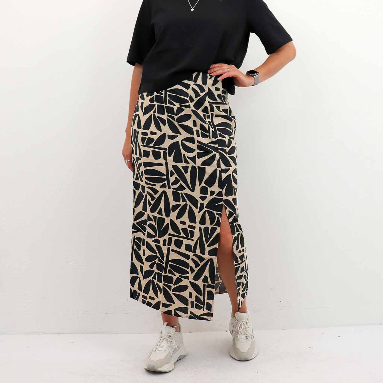 DAHLIA LINEN MIDI SKIRT