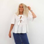 MAYA SS ONECK BOW TOP