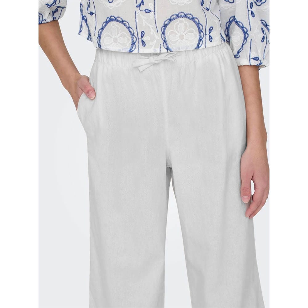 Only ONLSIESTA MW PULL-UP LINEN BL PNT N 15322263 beige kopen bij The Stone