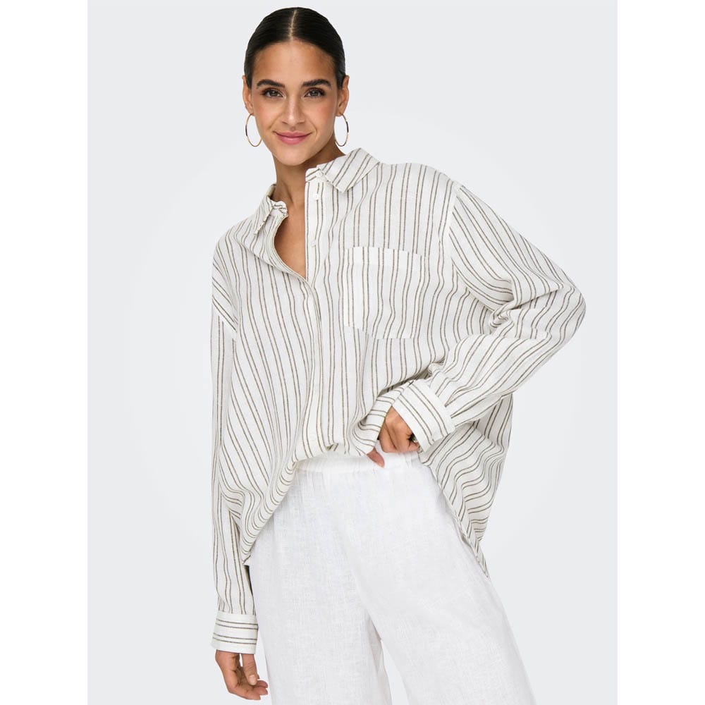 TOKYO L/S LINEN BL STR SHIRT