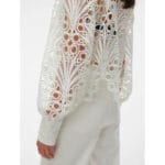 NIKKI LACE LS VNECK TOP