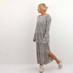 CITA L/S PLEATED MIDI DRESS