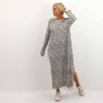 CITA L/S PLEATED MIDI DRESS