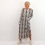 CITA L/S PLEATED MIDI DRESS