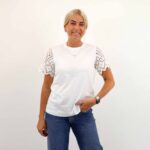 EBBA LIFE S/S LACE TOP