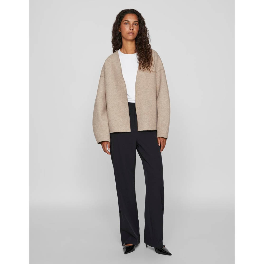 Veste Femme Loose VILA Vijuice Noos - Coupe Ample Manches Longues - Col En V - Automne/Hiver