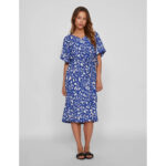 LAYA BEA VNECK 2/4 MID CALF DRESS