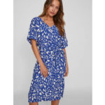 LAYA BEA VNECK 2/4 MID CALF DRESS