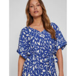 LAYA BEA VNECK 2/4 MID CALF DRESS