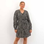 OBJJACIRA L/S V-NECK SHORT DRESS