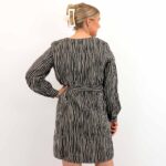 OBJJACIRA L/S V-NECK SHORT DRESS